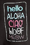 Aloha Ciao Woof Hello